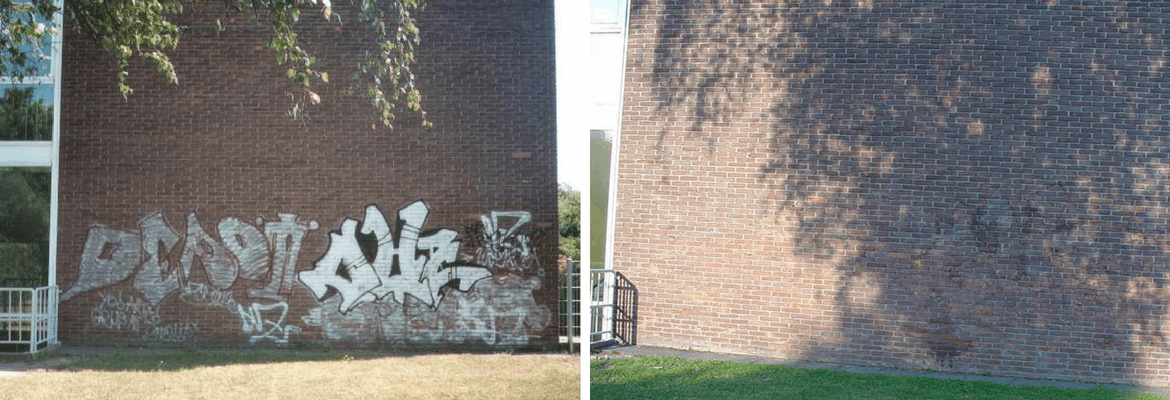 Graffitientfernung Steinfassade Rhein Sieg